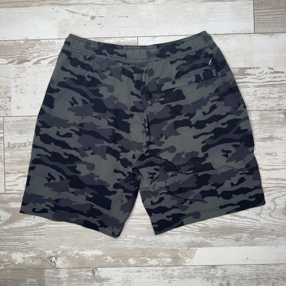 Tailor Vintage Sweatshorts Mens Medium Black Camouflage Elastic Drawstring Waist - Picture 11 of 12